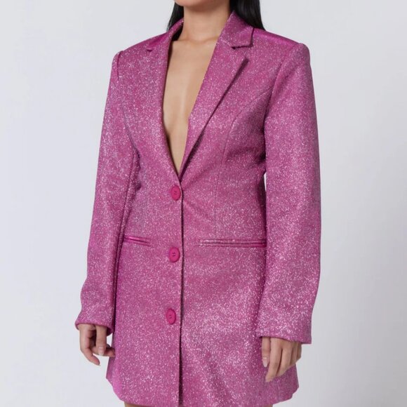 SLA the Label - Petite Fushia Dress Coat - Picture 1 of 4